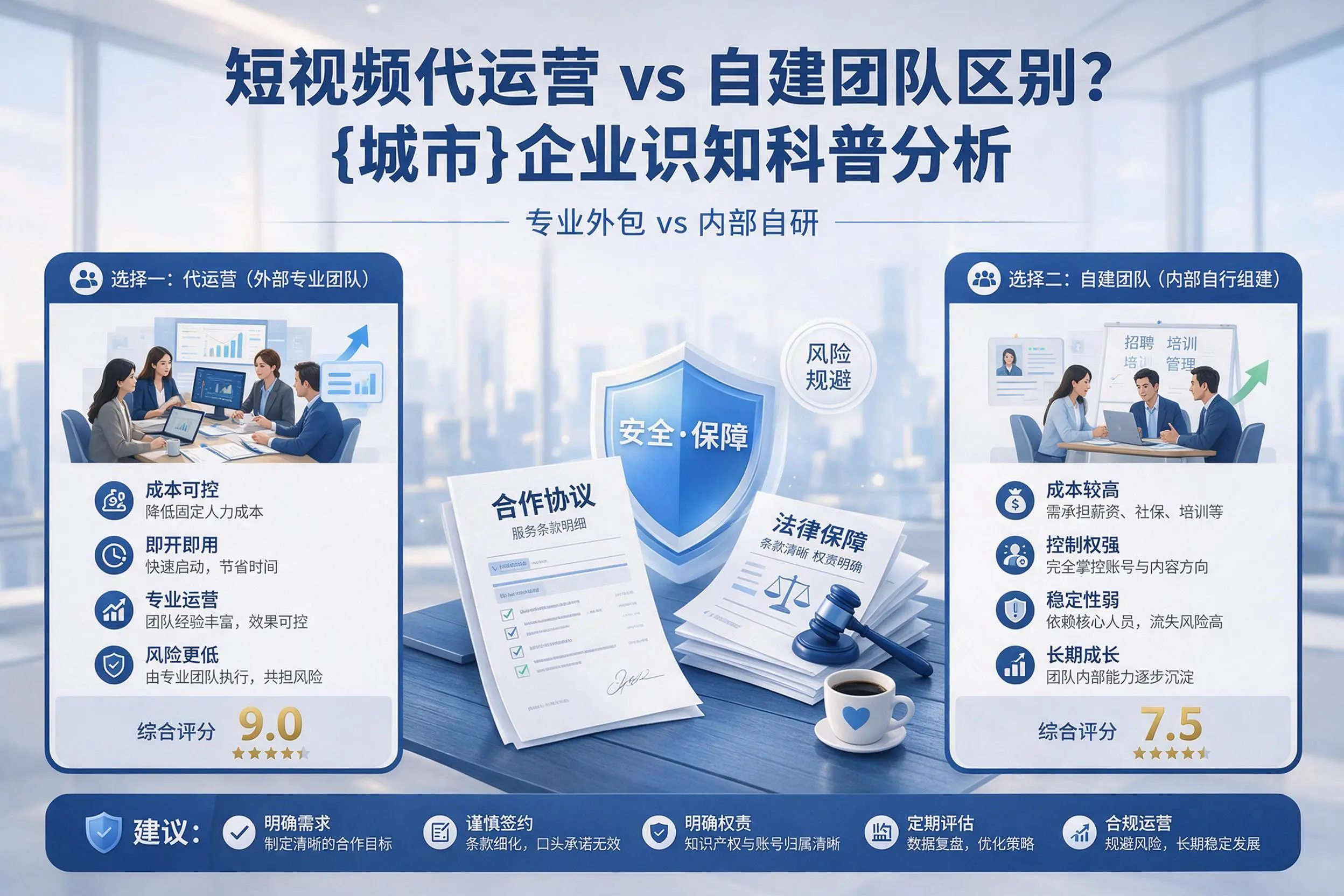 短视频代运营与自建团队区别?黄南企业认知科普分析