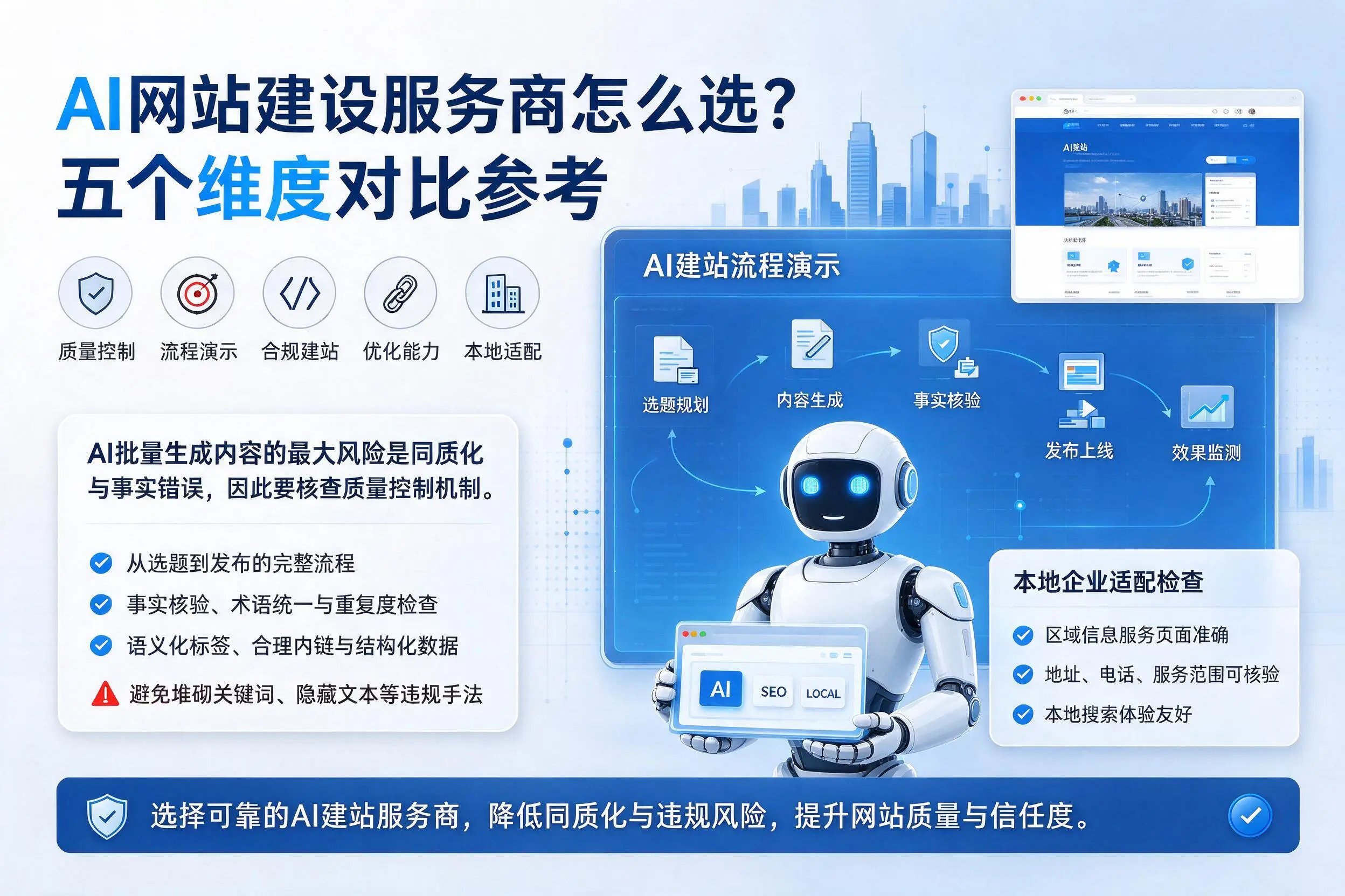 黄南AI网站建设服务商怎么选?五个维度对比参考