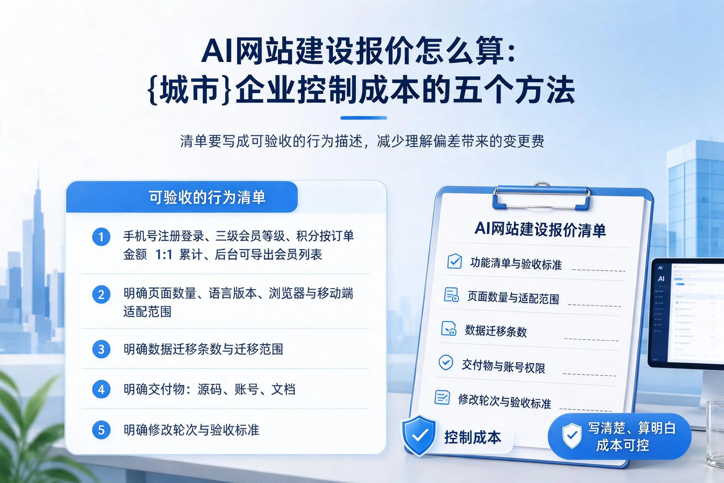 AI网站建设报价怎么算：黄南企业控制成本的五个方法